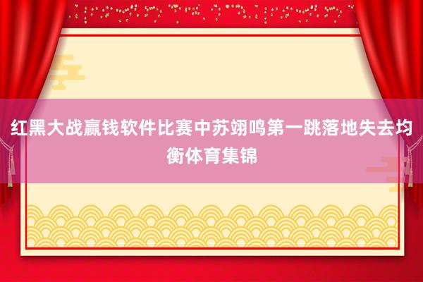 红黑大战赢钱软件比赛中苏翊鸣第一跳落地失去均衡体育集锦